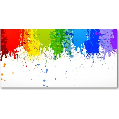 Fotoobraz na skle dúhové škvrny 100x50 cm