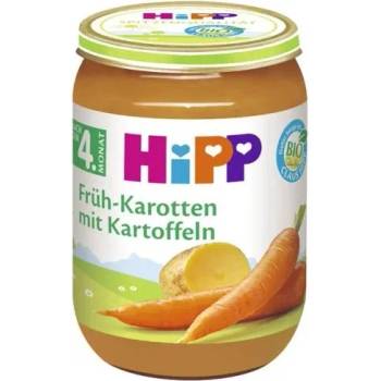 Hipp Био зеленчуково пюре Hipp - Ранни моркови и картофи, 190 g (4110)