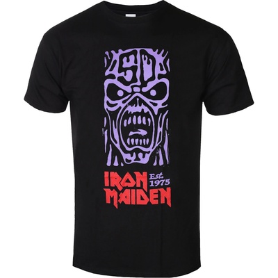 Мъжка тениска Iron Maiden - Est. 1975 Stamp Logo Purple - ROCK OFF - IMTEE190MB