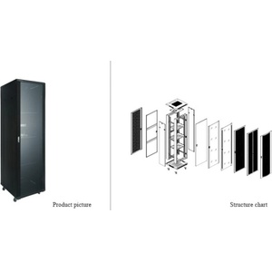 Linkbasic Шкаф, 32u 600х1000мм, перфор. врати (ncb32-610-dda-c)