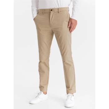 Béžové pánské kalhoty v-essential khaki skinny fit