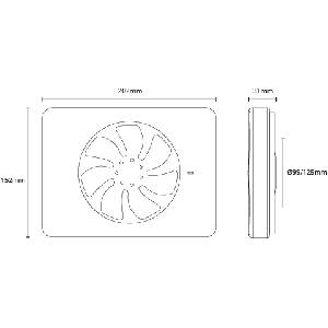 Fresh Вентилатор Intellivent ф100-120мм, цвят Бял, 134м3/ч, 5.5W, 21dB - V197276 (V197276)