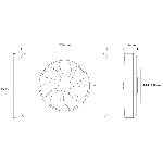 Fresh Вентилатор Intellivent ф100-120мм, цвят Бял, 134м3/ч, 5.5W, 21dB - V197276 (V197276)