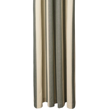 ferm LIVING Завеса за душ Chambray раирана тъмнозелено-бежова (1104269516)