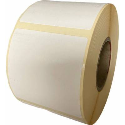 Termo Etiketa 80 mm x 80 mm, Thermo eco, Biela, Dutinka 40 mm, 1000 ks/kotúč, Odlepiteľné lepidlo, Priemer kotúča 122 mm