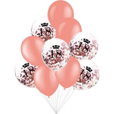 PartyPal Sada k 18. narozeninám rosegold