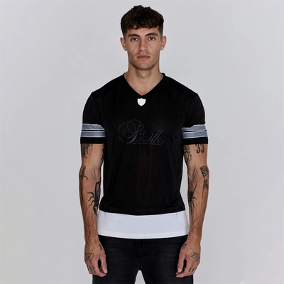 SikSilk Тениска SikSilk Men's Slim Fit Sports T-Shirt - Black