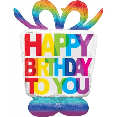 Amscan Stojící balónekDárek-Happy Birthday To You