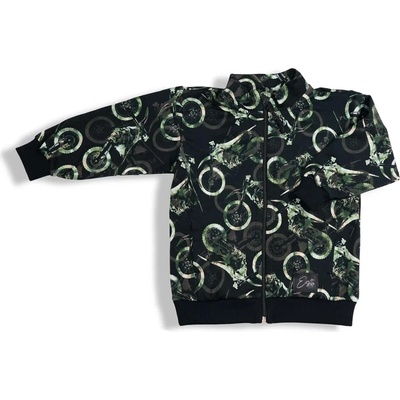 Esito mikina na zips Motokros čierna