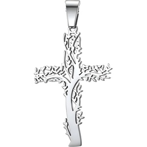 HARAHU Висулка на верижка Tree Cross - Сребърна KP34145
