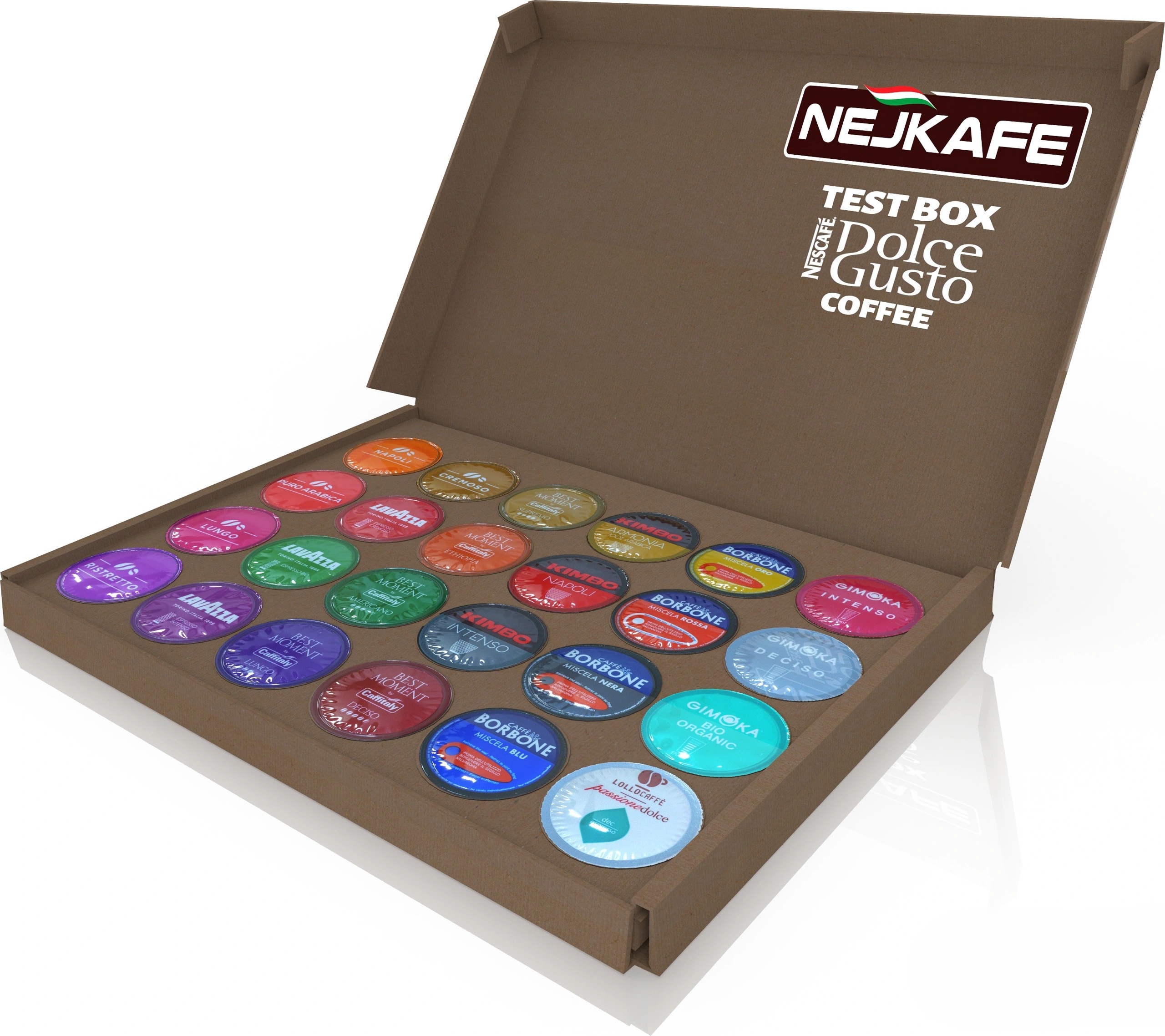 Nejkafe Тестова кутия с 24 кафе капсули за Dolce Gusto® от NEJKAFE