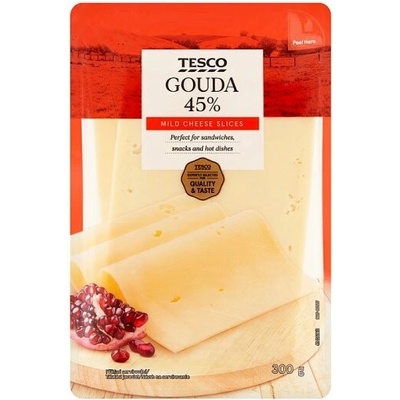 Tesco Gouda 45% plátky 300 g