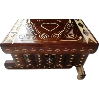 Magic Puzzle Box Кутия за бижута магическа дървена кутия за пъзели със скрит ключ предизвикателство отваряне на тайно хранилище (_690f1837c)