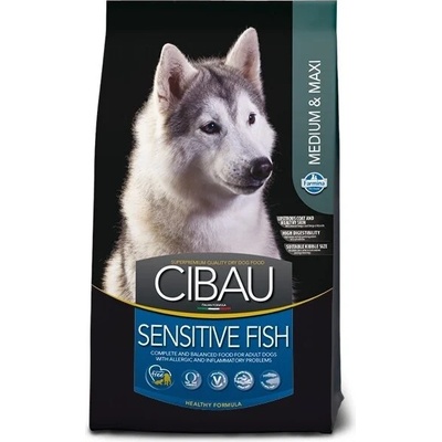 Farmina Farmina Cibau Sensitive Fish Medium/Maxi Храна за кучета, суха, за средни и големи породи, с риба, 12kg + 2kg