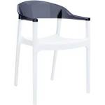 Siesta Exclusive SI-Стол CARMEN(059)-White/Black Transparent (014279)