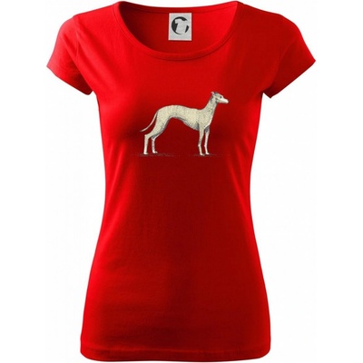 Vintage Whippet Pure Dámské tričko Červená