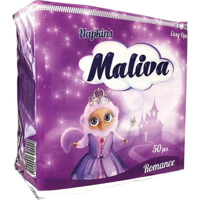 Maliva Салфетки бели 100% целулоза, 33х33см, 50бр