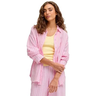 Риза с дълъг ръкав Jack & jones Almira Linen Blend Wvn JJXX long sleeve shirt - Pink (Pink Lady / Fiji Flower)