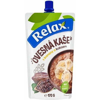 Relax Ovsená kaša s banánom, jablkom, jogurtom a s prídavkom kakaa 170 g