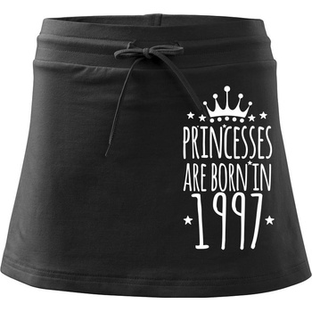 Princesses are born in 1997 športová sukňa Two in One čierna