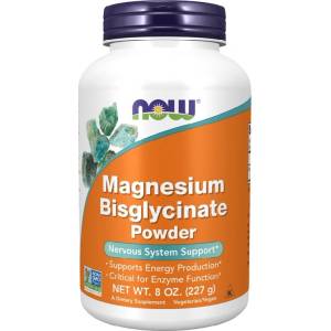 NOW NOW Magnesium Bisglycinate Powder, 227 Grams - fitnesdobavki - 41,05 лв