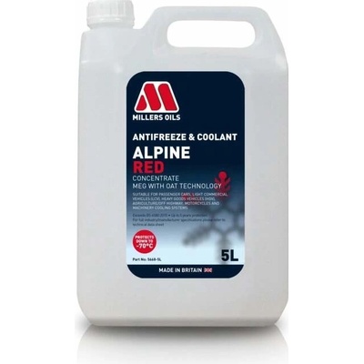 Millers Oils Alpine Antifreeze - Red 5 l