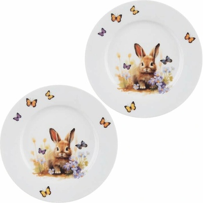 Orion Sada porcelánových dezertních talířů JARO zajíc 20 cm 2 ks – Zboží Dáma