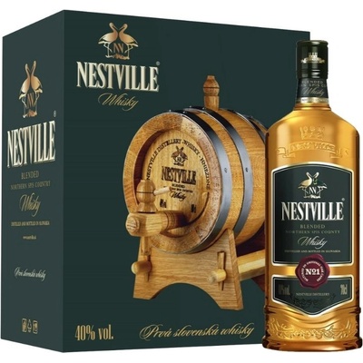 Nestville whisky 40% 0,7 l (darčekové balenie drevený súdok)