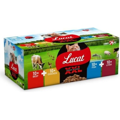 Cobbys pet Lucat kura hovadzie pečeň ryba 40 x 100 g