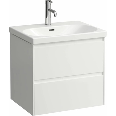 Laufen Lani - skrinka pod umývadlo 60 cm s dvoma zásuvkami, biela lesklá