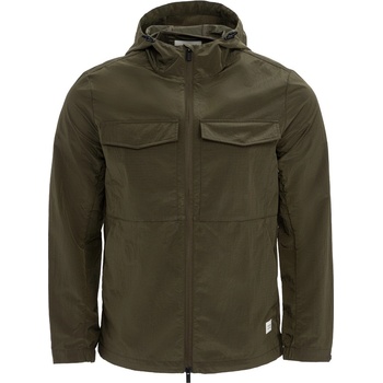 Image 1 of Firetrap Яке Firetrap Men's Windproof Hooded Long Sleeve Reflective Performance Training Jacket - Khaki