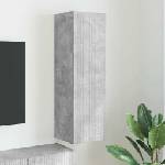 vidaXL TV стенен шкаф 30 x 31 x 100 cm Бетонно сиво (892315)