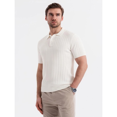 Ombre Clothing Мъжка slim fit поло риза от вискоза с вертикални ивици Ombre Clothing Ombre Clothing | Zlaten | МЪЖЕ | XXL