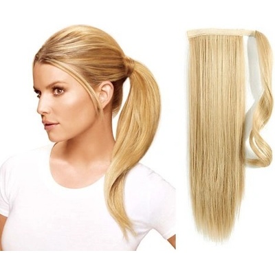 Clip in příčesek culík / cop 100% japonský kanekalon 60cm nejsvětlejší blond – Zboží Dáma