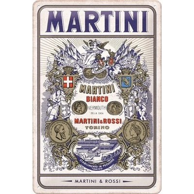 Postershop Plechová cedule: Martini Bianco Vermouth Label - 20x30 cm