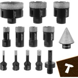 Bigstren Диамантени боркорони 6-68mm M14 - комплект 13 бр. в куфарче 83354 (5904665712801)