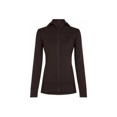 Icebreaker Merino 260 Quantum IV LS Zip Hoodie Women hnedá