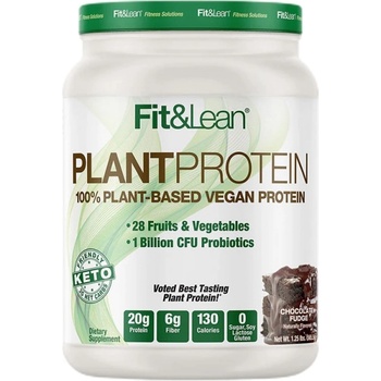 Fit & Lean Plant Protein | with Probiotics, Fruits & Vegetables [565 грама] Шоколадов фъдж