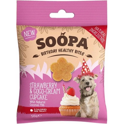 Soopa Pets Soopa Healthy Bites Cupcake s jahodami a kokosem 50 g
