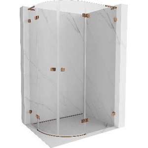 Mexen Lunar L полукръгла душ кабина с отваряне надясно 100 x 90 см, прозрачна, (833L-100P-090L-60-00)