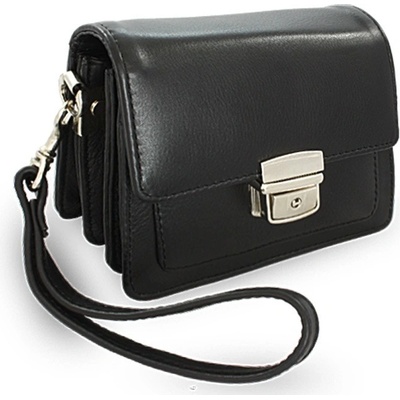 Kožená pánská klopnová etue 611-7322-60 Černá – Zboží Mobilmania