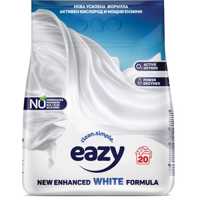 Eazy Сух прах за пране 1.4кг 20пр - За бяло (3108)