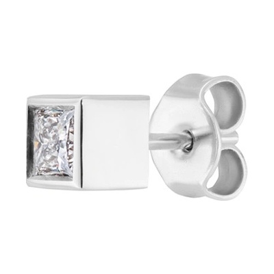 Tiami náušnice s diamantem The Cube medium bílé zlato ETCW24119