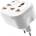 Earldom Универсален преходник - зарядно Earldom ES-SC16, 2xUSB, 1xType-C, EU/US/UK/AU към EU, 220V, Бял - 40525