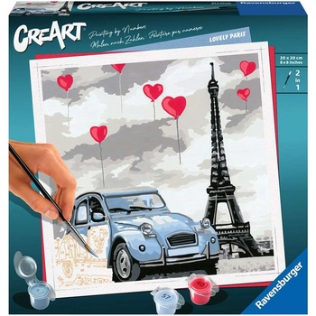 Ravensburger Комплект за рисуване по номера Ravensburger CreArt - Прекрасният Париж (28996)