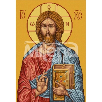 Milena Style Исус Вседържител - гоблен със схема конци dmc 1: 1