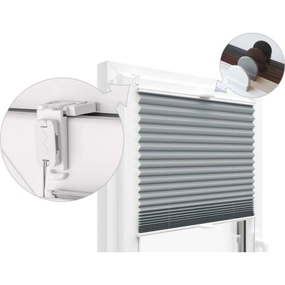 Zebra-Shop Plissé Lux Simple SV.ŠEDÁ PP159 20 x 80-110 cm – Zboží Mobilmania