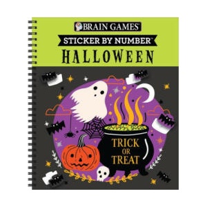Brain Games - Sticker by Number: Halloween (Trick or Treat Cover): Volume 2 | Brain Games, New Seasons (ISBN: 9781639380961)