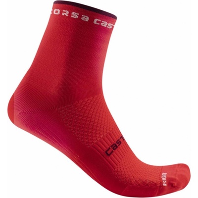 Castelli Cyklistické ponožky klasické ROSSO CORSA 11 LADY červená