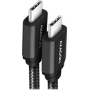 Axagon BUCM3-CM20AB USB-C USB-C, USB 3.2 Gen 1, PD 60W 3A, ALU, 2m, černý